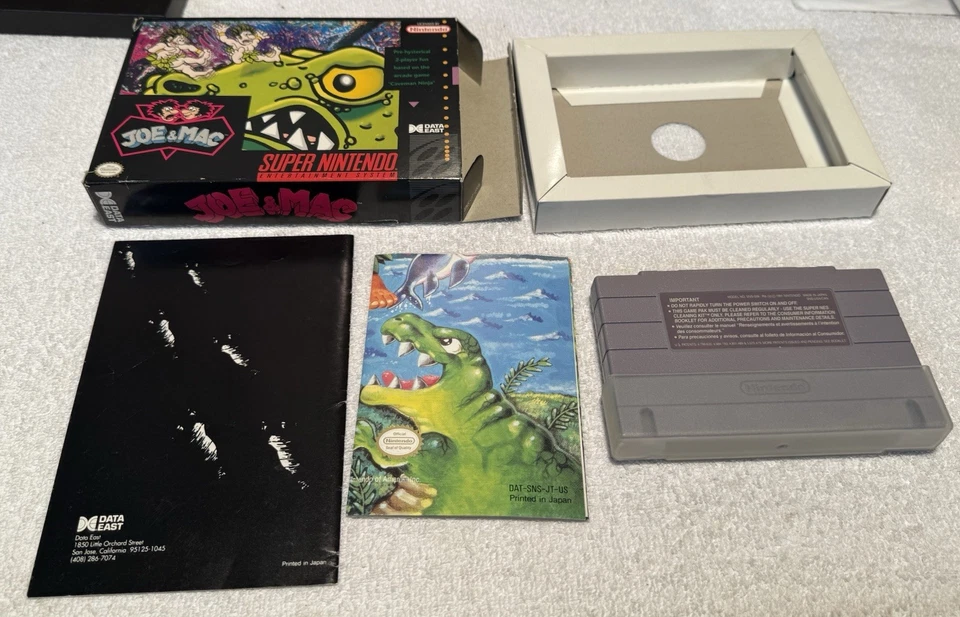Joe & Mac 1991 - Super Nintendo SNES Game - Complete CIB - Image 2 of 4