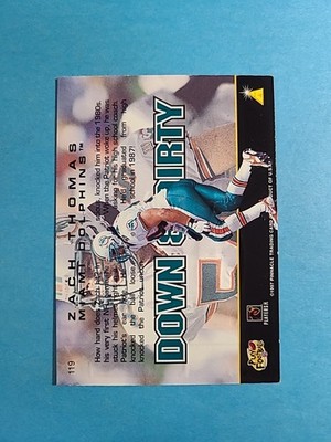 Zach Thomas 1997 Pinnacle Action Packed Football Card # 119 J1505