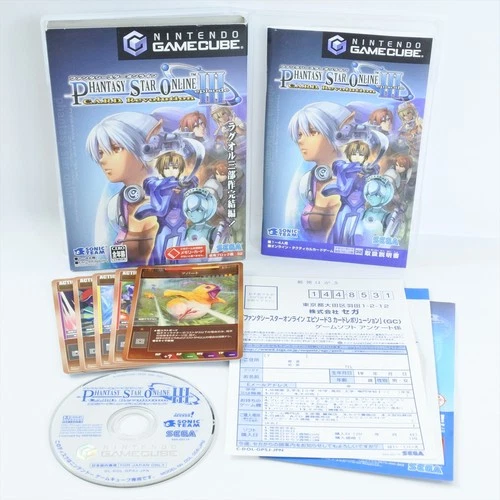 PHANTASY STAR ONLINE Episode III 3 + Card Gamecube Nintendo JP System 9322 gc