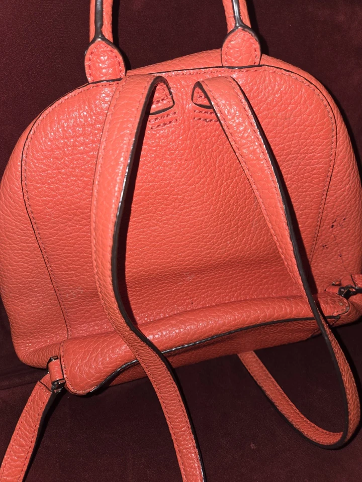 Bolso Mochila Kate Spade Carter Street Caden Picnic Rojo (Naranja) Cuero Nuevo con Etiquetas Foto 4 de 4