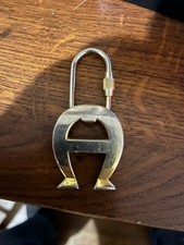 Monogram Letter ""A" Large Silvertone Keyring Accessory