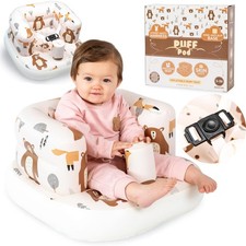 Inflatable Chair for Baby with Safety Harness, Built-in Pump Non-Slip Base ...