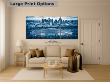 Los Angeles Dodgers Baseball Stadium, LA Skyline Blue Urban Cityscape Photo