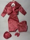 Vtg Barbie #1611 Satin n Rose Bolero Jacket Blouse Skirt Shoes W/HTF Hat