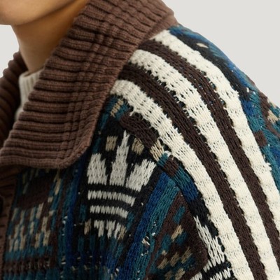 adidas Originals X Clot Cardigan Crafted Sweater Jacket in Cream