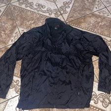 Men's Black Wind-breaker Dutyman XL Nylon Zipper-up