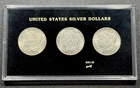 1921 P D S $1 Morgan Silver Dollar 3 Coin Set Capital Holder Key Date Last Year