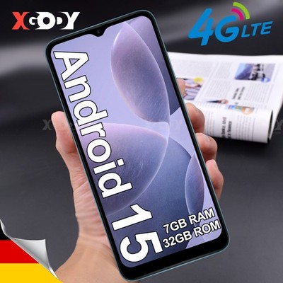 Neu Android 15 2SIM Smartphone Ohne Vertrag Handy Octa Core 7GB+32GB IPS 4G