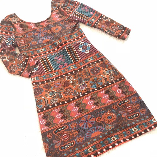 American Rag Dress Sz Small Tribal Print Bodycon Stretch Sweater Multi Color New - Picture 7 of 7