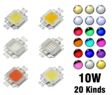 10W High Power LED Chip 9-12V Cool Warm White Yellow RGB Red Green Blue