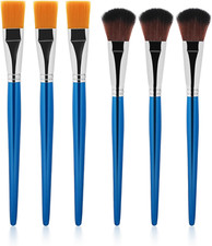 Cepillo de fregona de 6 piezas para pintura acrílica, pinceles de pintura de mezcla ovalados de 1 pulgada para acrílico