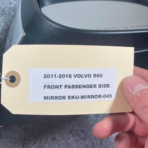 2011-2018 Volvo S60 Side Mirror Passenger Front Right Turn Signal Silver Black - Picture 17 of 17