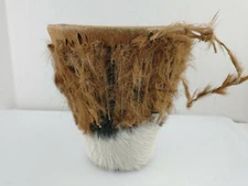 Native American Handmade Folk Art  Bongo Rattle Hand Drum