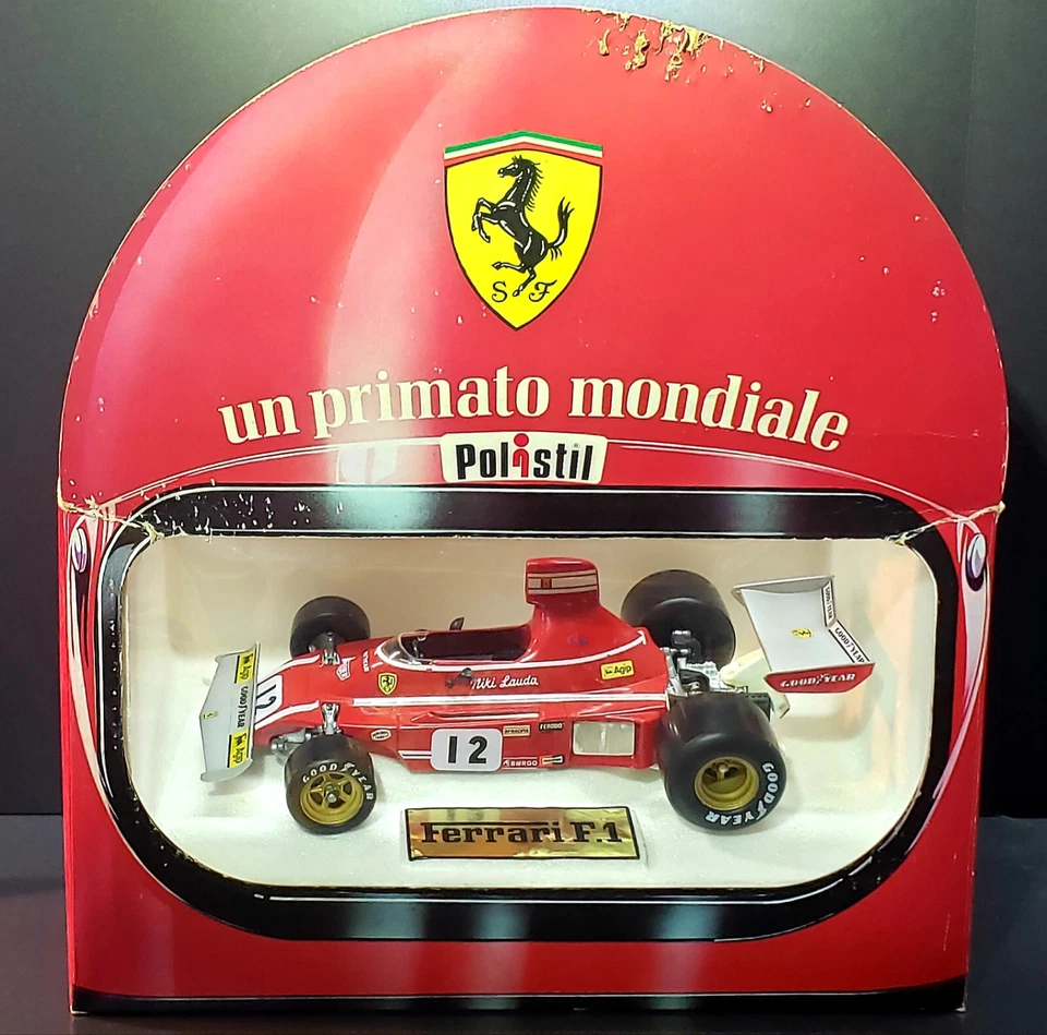 POLISTIL Vintage DIECAST 1/16 FERRARI 312 B3 F1 - #12 NIKI LAUDA w/BOX - Rare! - Image 3 of 4