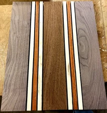 9 PIECE WALNUT PADAUK SAPELE AND MAPLE CUTTING BOARD KIT WOOD LUMBER