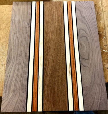 9 PIECE WALNUT PADAUK SAPELE AND MAPLE CUTTING BOARD KIT WOOD LUMBER