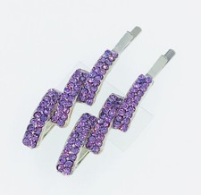 USA Bobby Pin use Swarovski Crystal Hairpin Hair Clip Wedding Bridal Purple N11
