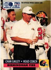 1991 Pro Set WLAF World Bowl Combo #6 Chan Gailey