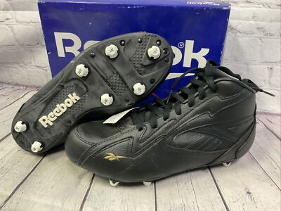 Reebok 20-31767 Ferocious Mid Men's Football Cleats Black Black
