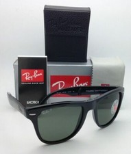 Polarized RAY-BAN Sunglasses FOLDING WAYFARER RB 4105 601/58 54-20 Black w/Green