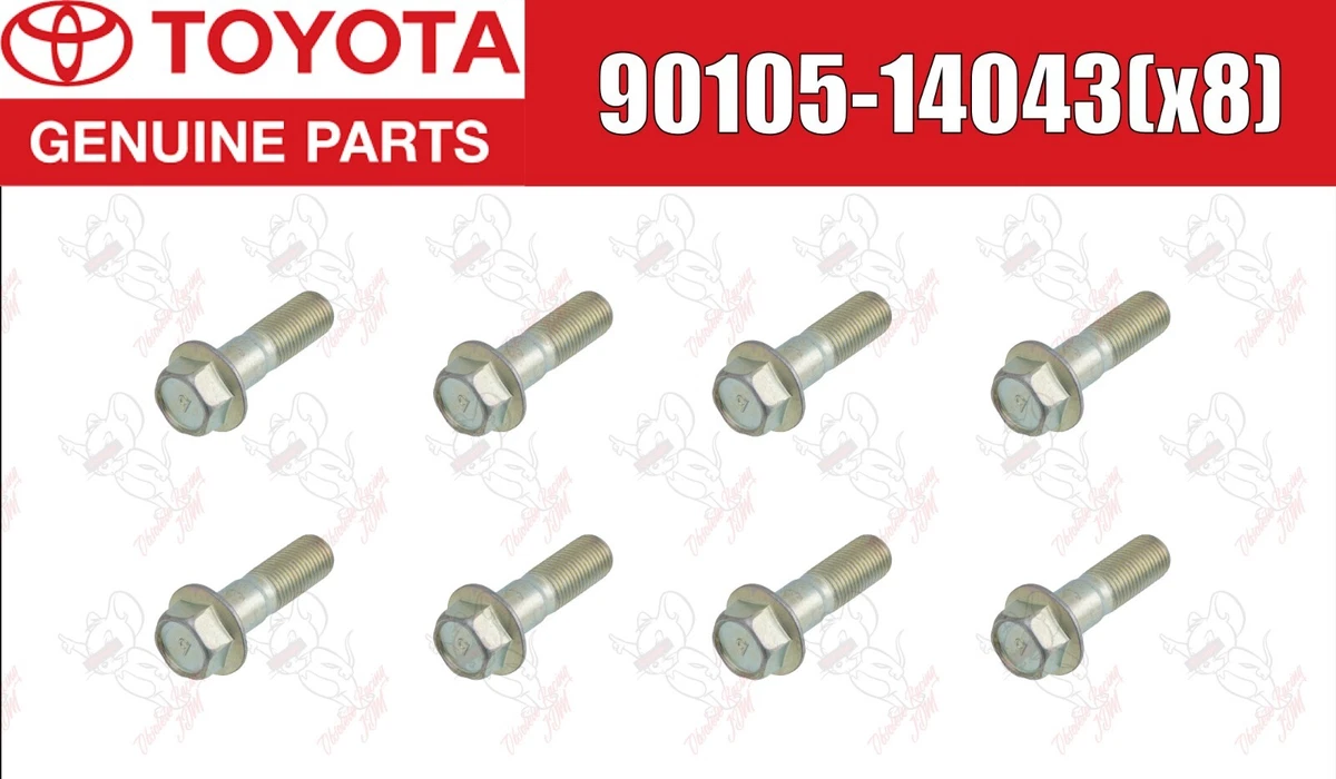 Toyota Lexus Genuine Bolt Set of 8 90105-14043 Front Left & Right 