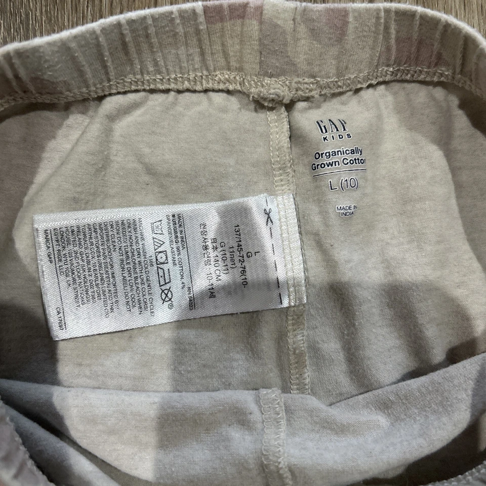 Lote de (2) Leggings Gap Niña Blanco Camuflaje Estampado Hoja Verde Talla 10 Foto 3 de 3