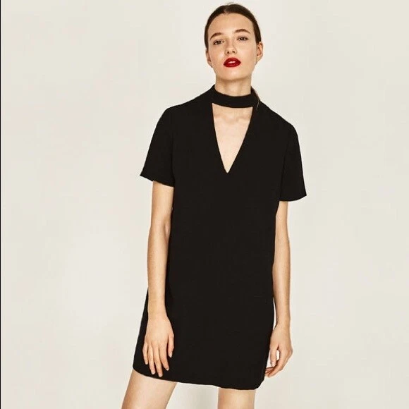 short choker dress zara