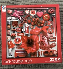 red-rouge-rojo - Made In USA - Ceaco 550 Piece Puzzle