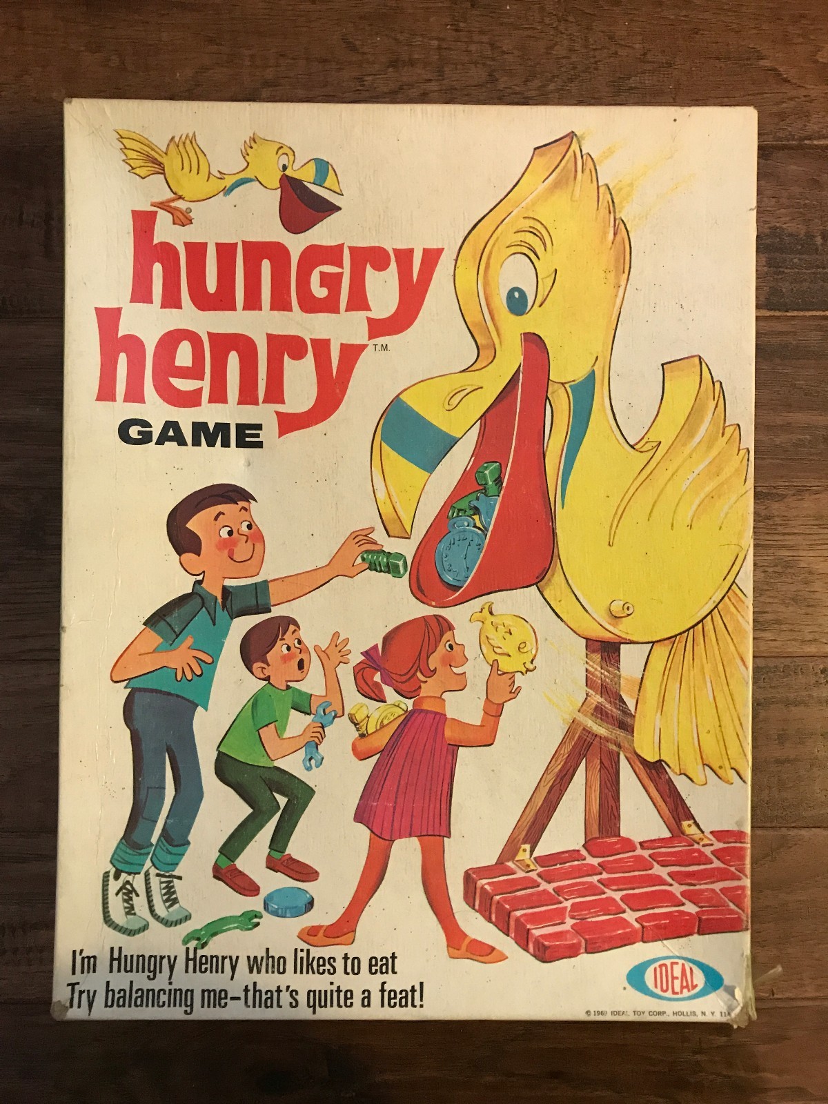 1969 Vintage (Ideal) "HUNGRY HENRY GAME" Family Board Game, RARE!