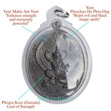 God of Strength Powerful Garuda Phraya Krut Giant Thao Wessuwan Thai Amulet