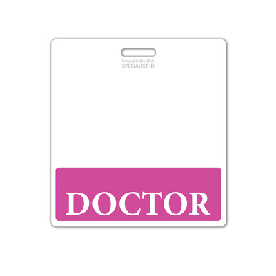 Doctor Badge Buddy Oversized Horizontal XL ID Badge Backer for Doctors
