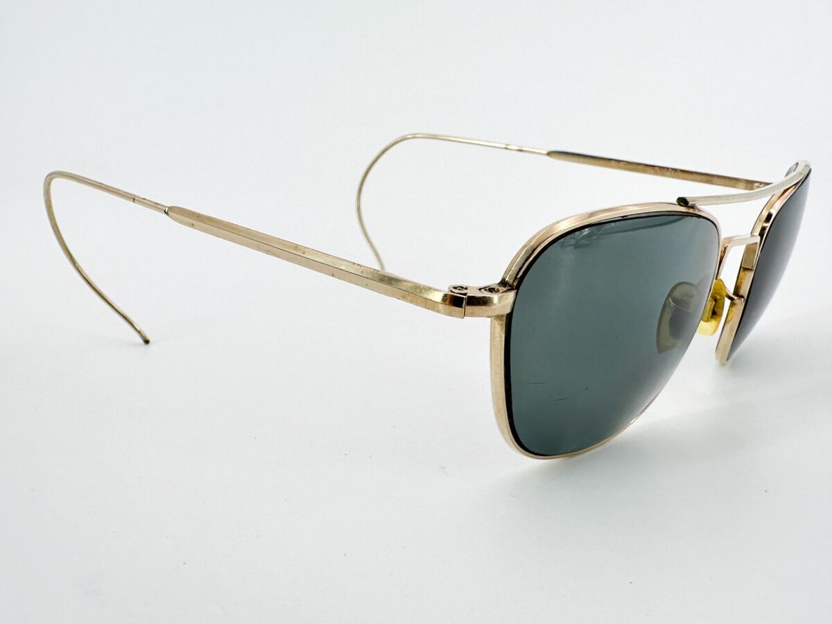Vtg AO American Optical 12K GF Gold Aviator Sunglasses Vtg AO American Optical 12K GF Gold Aviator Sunglasses