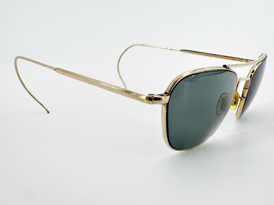 美品！1950’s AMERICAN OPTICAL AVIATOR 12KGF Vtg AO American Optical 12K GF Gold Aviator Sunglasses