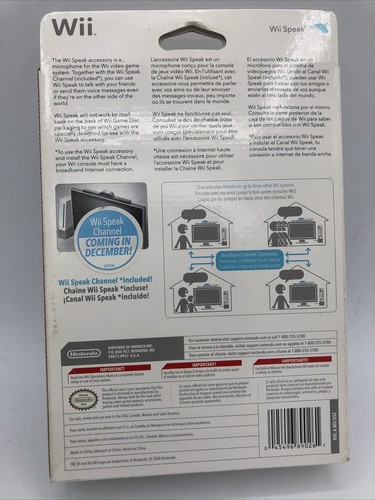 Nintendo Wii Speak Hands-Free Microphone (Works w/Animal Crossing City Folk) NIB - Picture 2 of 6
