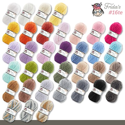 Frida s 5 x 100 g #16te Softy Chenille Wolle Stricken Häkeln weich 35 Farben