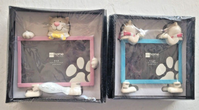 2 3D Cat Picture Photo Frames 5 x 3.5 and 4 x 6 JCPenney Home Collection