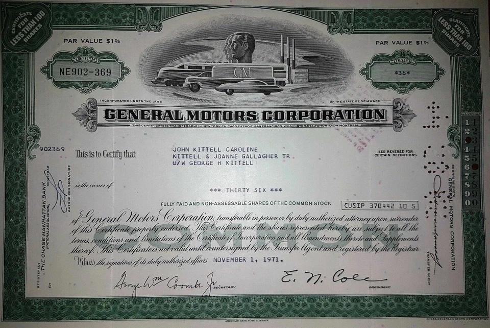  AZIONE GENERAL MOTORS  VERA AUTENTICA E DI PRIMA SCELTA ( perfetta )* - Immagine 3 di 4