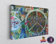 Banksy Hippie Peace Wall Design Banksy Painting Canvas Print Art