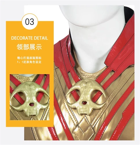 Guardians Of The Galaxy Vol 3 Adam Warlock Cosplay Halloween Armor Costume Shoes - Picture 13 of 25