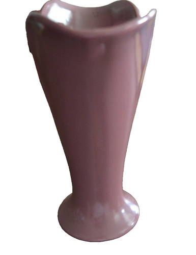 Jarrón RUMRILL cerámica artística rosa malva tulipán vintage 9" de alto MCM - Imagen 8 de 12