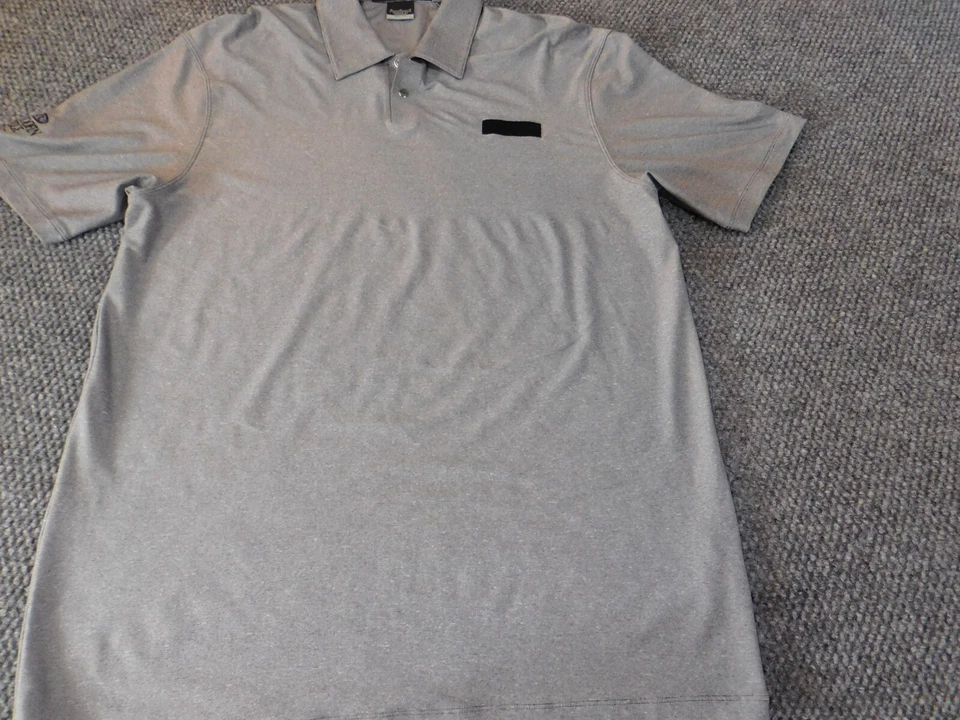 Polo Nike Colección Tiger Woods Para Hombre Gris Medio Dri-fit Golf Elástico Activo Foto 2 de 4