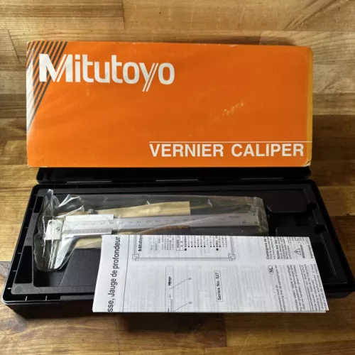 Mitutoyo 536-161 Vernier Caliper, Stainless Pipe Measuring Jaw 0-150mm +/-0.05mm