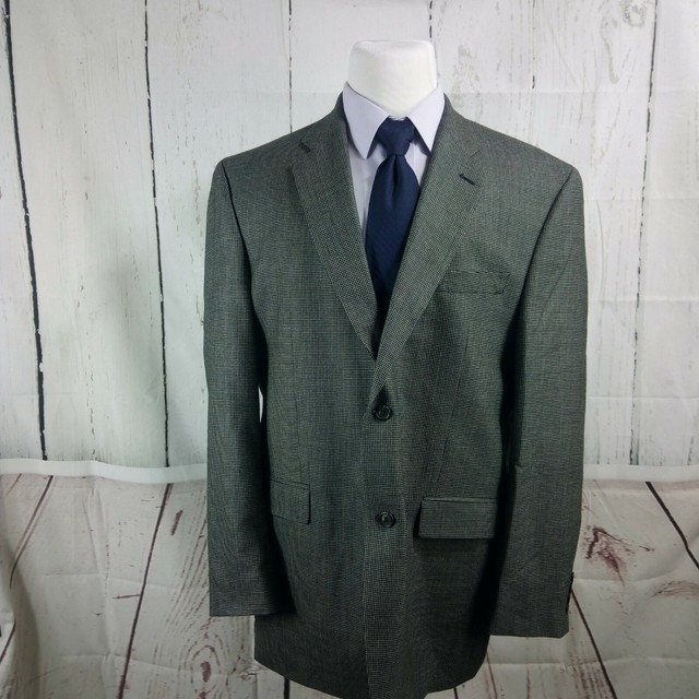 Ralph Lauren Dillard's 46L 2 Button Gray Twill Suit Blazer Sports Coat