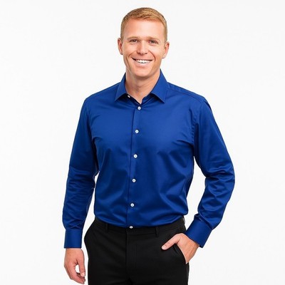 Tiglio Men's Royal Blue Dress Shirt Size M | eBay Tiglio Men's Royal Blue Dress Shirt Size M | eBay