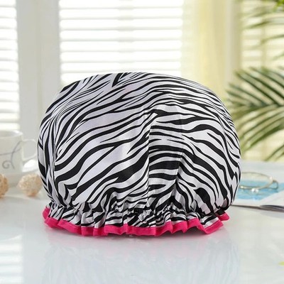 1/4pcs Waterproof Shower Caps for Women Reusable Elastic Bathing Hair Protection