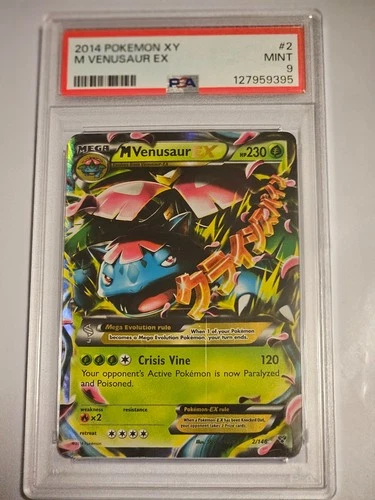 Pokemon TCG Mega Venusaur EX Ultra Rare Card 2/108 Evolutions PSA 9 MINT