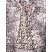 Reformation Dress 4 Womens Reptile Snake Boa Midi Sleeveless