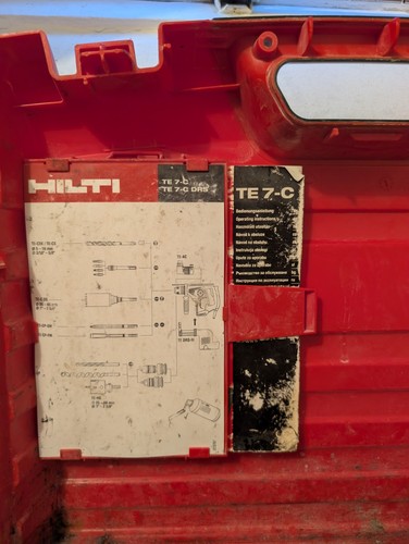 Hilti TE 7-C Bohrhammer mit Koffer und Bohrer Gebraucht - Bild 3 von 11