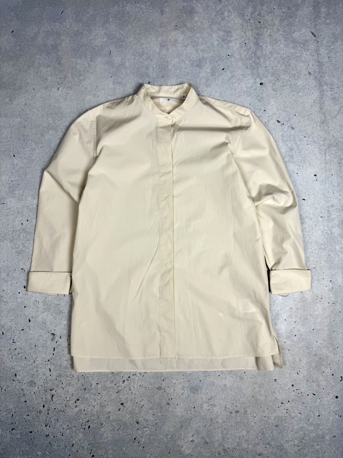 Jil Sander Uniqlo+ Preppy Kimono Shirt Beige Men's size XL