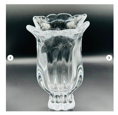 Vase Val Saint Lambert MCM Style Lead Crystal Large